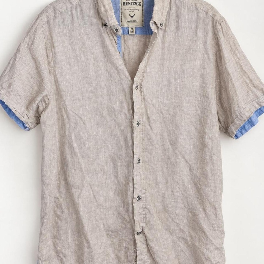 Report Collection Heritage 100% Linen Shirt — Men's XL